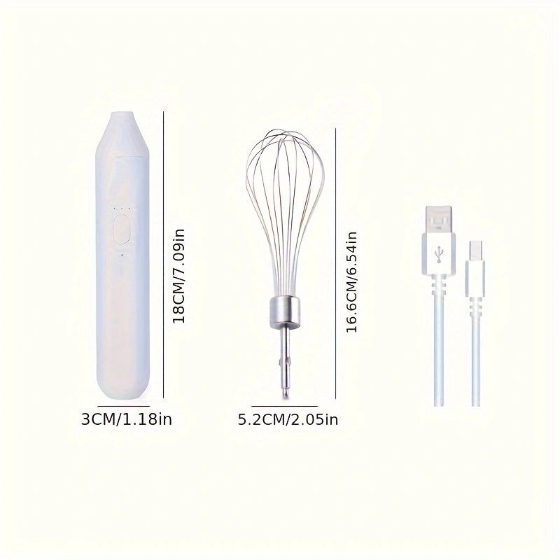 3-Speed Rechargeable Handheld Egg & Milk Frother