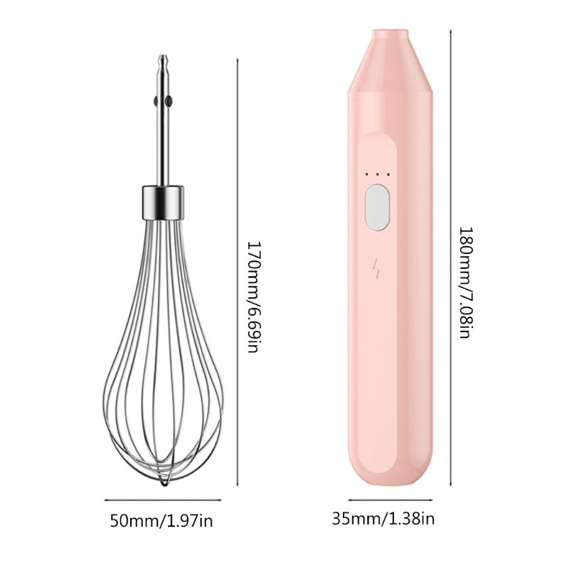 3-Speed Rechargeable Handheld Egg & Milk Frother